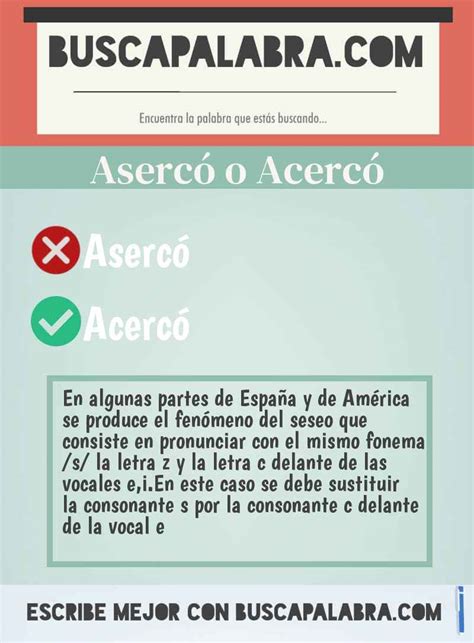 Cómo se escribe aserco o acerco .